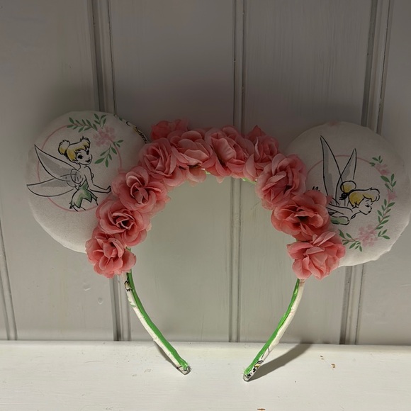 Disney Tinker Bell Floral Ears Headband - Picture 1 of 2
